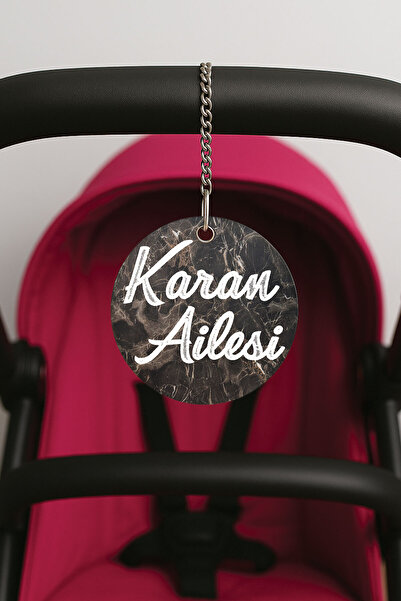 Cekuonline زخرفة مطبوعة على شكل حزام من البليكسي لعربة الأطفال - 10x10 سم NAMESURNAME-77