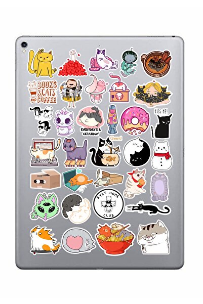 Hediyeni Al Comic Cats Series 4 Sticker Set |   Laptop Agenda Notebook Tablet Phone Notebook Sticker Bullet Journal