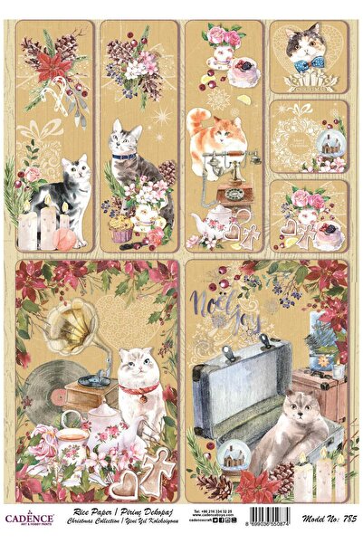 Cadence Brass Decoupage Paper Model - 785