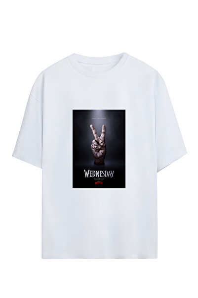 GraffTee تي شيرت قطني كبير الحجم للجنسين من WEDNESDAY