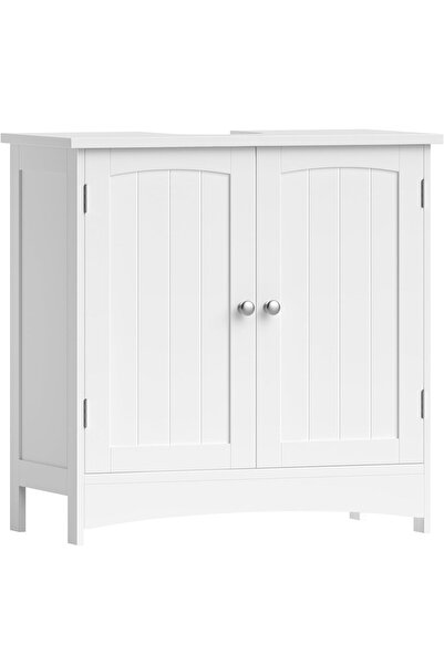 VASAGLE Dulap de baie cu lavoar, 2 uși, 2 rafturi, alb 60x60x30 cm, alb