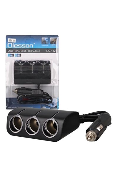 artlab أوليسون 1521 12-24 فولت 120 واط 80 سم كابل متعدد الوظائف لولاعة السيارة بثلاثة مخارج