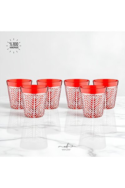 AKDEN STORE Crystal Decor Colorful Water Glass Set of 6 275ml