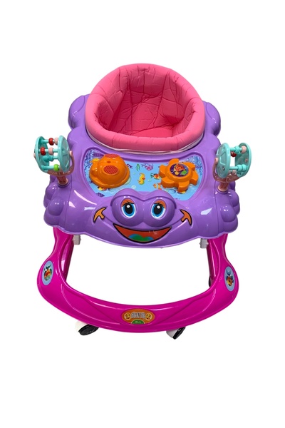 Kids 7 Ayak mor pembe Ninja Modeli Bebek Yürüteç