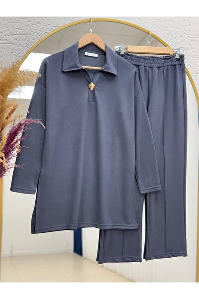 BENAHOLL بدلة دوريلا باتي ذات الزر الواحد مع بنطلون - MF1805 أنثراسيت