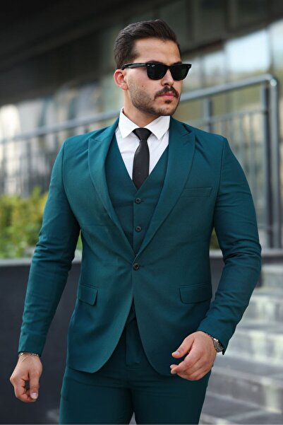 MISTER MR.PAPYON FASHION Erkek Dar Kalıp Slim Fit Ceket Yelek Pantolon Takım Elbise