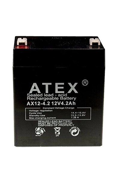 Genel Markalar Ax12-4.2 12 Volt - 4.2 Amper Akü 90 X 70 X 101 Mm ( Lisinya )