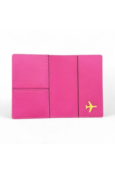 Seyahataksesuar Letter Design Leather Passport Cover U