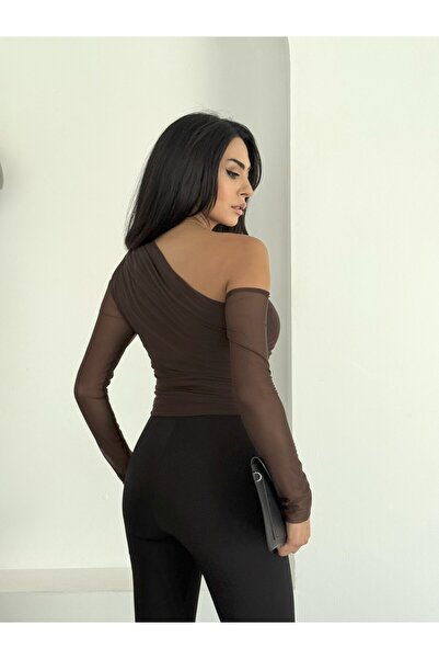 NOA LİNE Women's Off Shoulder Long Sleeve Blouse 0029