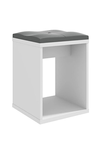 SERSIMO Toilet stool with comfortable seat, 30x30x42 cm, white