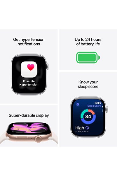 Apple Watch Series 11 GPS + Cellular 42mm Natural Titanium Case with Natural Milanese Loop