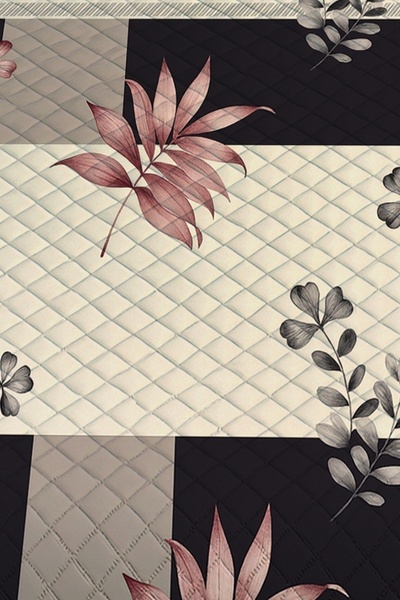 3D ELSE HALI Geometric Floral Pattern Single Pique Set Bedspread