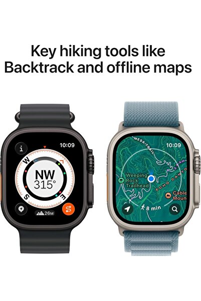 Apple Watch Ultra 3 GPS + Cellular 49mm Black Titanium Case with Black Alpine Loop - Large