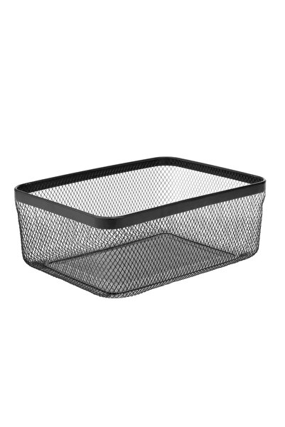 ACE سلة تخزين معدنية من Interdesign Meshi (أسود، 31 × 41.2 × 31 سم)