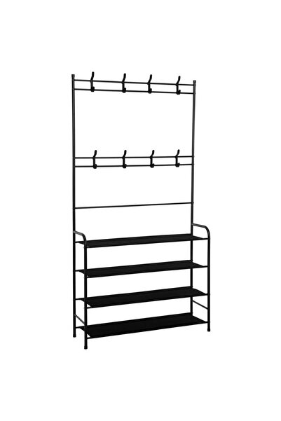OEM Cuier pentru haine cu banc de depozitare pantofi pe 4 polite, cadru metal...