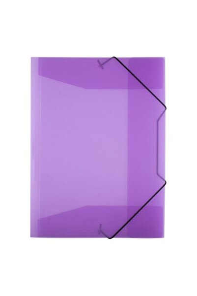SHOPIENS Plastic A4 Folder, Lilac, 25.5x34cm, With Elastic
