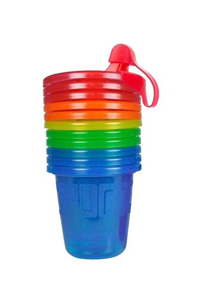 The First Years Take & Toss Pack Of 6 Spill Proof Sippy Cup, 207ml - Multicolour-Y1300