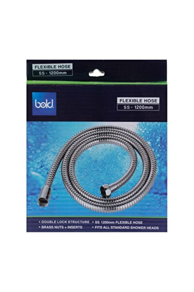 ACE Bold Stainless Steel Flexible Shower Hose (120 cm, Silver)