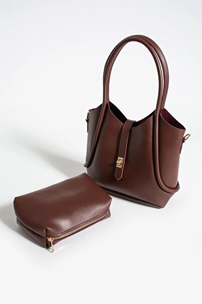 Rosmod Women's Burgundy Puppy Hand and Shoulder Bag