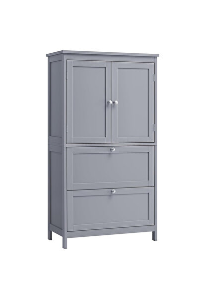 VASAGLE Dulap de baie, MDF, cu 2 sertare și 2 uși, raft reglabil, 30x60x110cm...