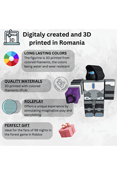 Lulu's Prints Figurina articulata Cyborg, 99 nights in the forest, Roblox, printat 3D