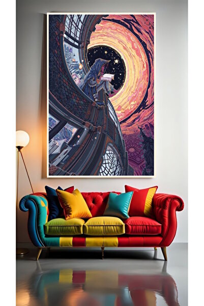 özkacar MAGIUL UNIVERULUI care se încolătește, Tablou decorativ pe pânză pent...
