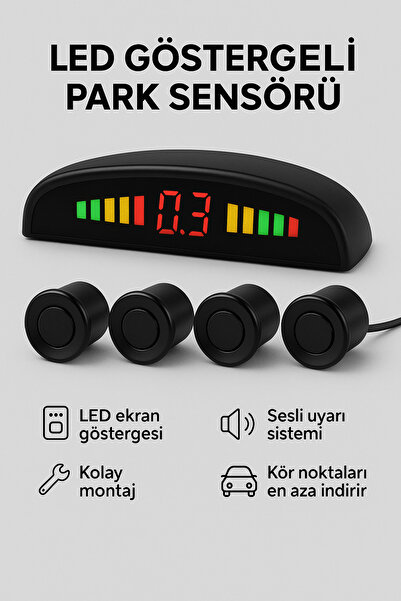 GenelTedarik TRG Led Göstergeli Park Sensörü