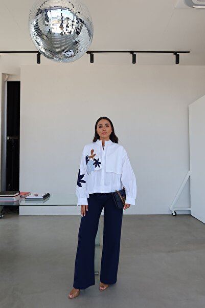 Özge Özgenç Comfortable Trousers with Elastic Waist