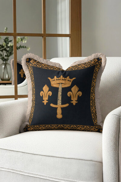 Evimde Bambaşka Husă de pernă de lux Turtle Trainer cu franjuri - Husă de per...