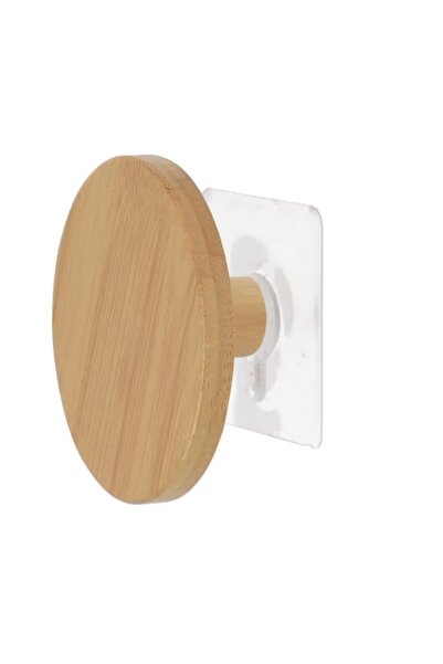 ACE حامل خطاف من الخيزران من Tendance على ملصق (بيج، قطر 8.5 سم)