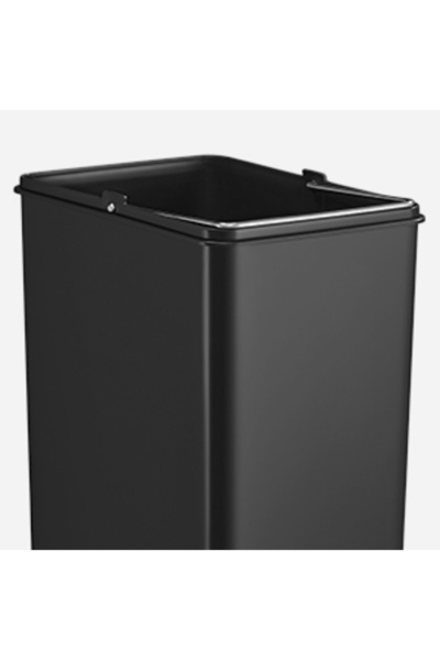 SONGMICS Stainless steel waste bin with 2 selective collection compartments, 2x15 liters, silver and black