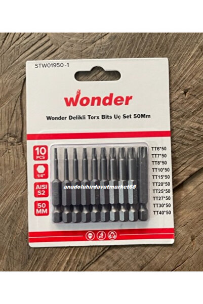 wnd WNDER MIKNATISLI TORK UÇ SETİ TORK UÇ TAKIMI T6MM DEN T40 KADAR 10PCS