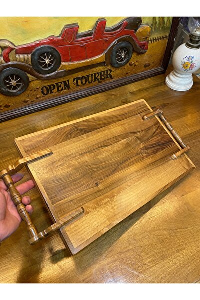 ANTİKA AYAL Ahşap ceviz tepsi 58x30 cm