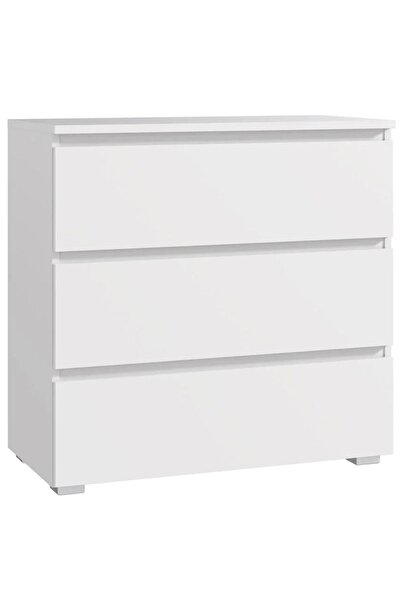 SERSIMO Comodă cu 3 sertare NEO 80, 80x40x80 cm, finisaj alb mat