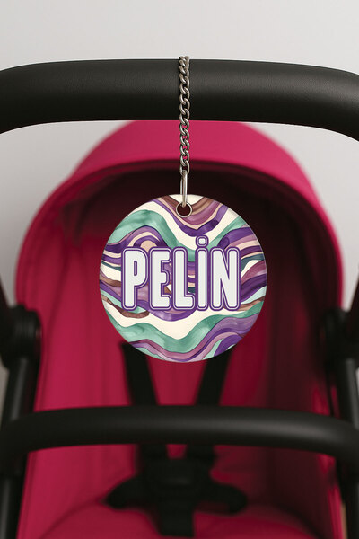 Cekuonline زخرفة مطبوعة على شكل حزام من البليكسي لعربة الأطفال - 10×10 سم تصميم 37