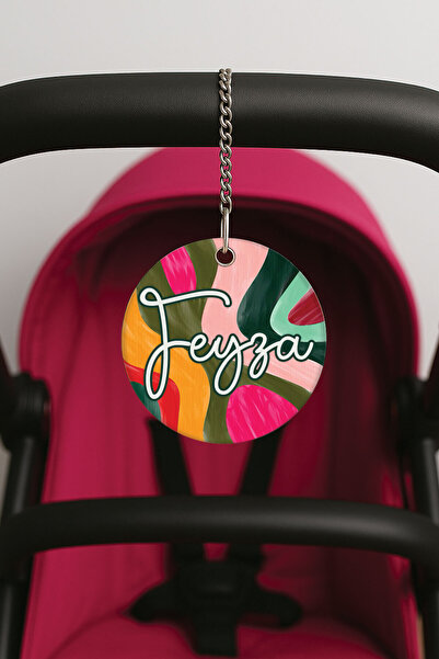 Cekuonline زخرفة مطبوعة على شكل حزام من البليكسي لعربة الأطفال - 10x10 سم تصميم-29