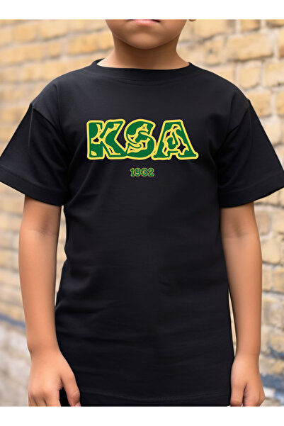 LOWHA Kids & Teens Cotton T-Shirt for Saudi National Day or Everyday Saudi Pride Wear for Boys & Girls