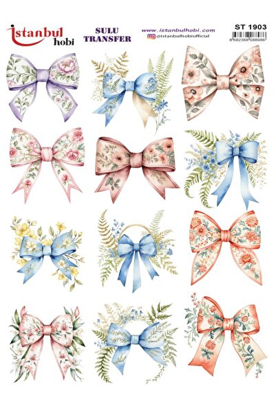 İstanbul Hobi ورق نقل مائي 25×35 سم ST-1903