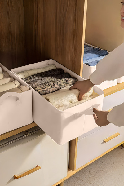 Handyol 3 τεμάχια Αναδιπλούμενος οργανωτής ραφιών με ατσάλινο πλαίσιο 25x45x20cm Οργανωτής ντουλάπας Tela