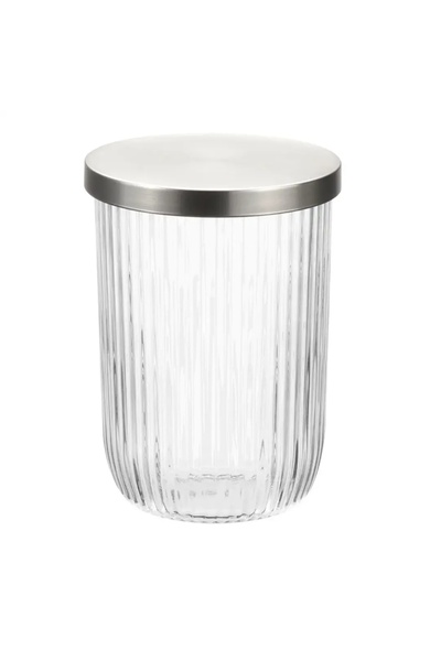ACE علبة زجاجية مزخرفة مع غطاء من إنترديزاين (8.6 × 8.6 × 12 سم)