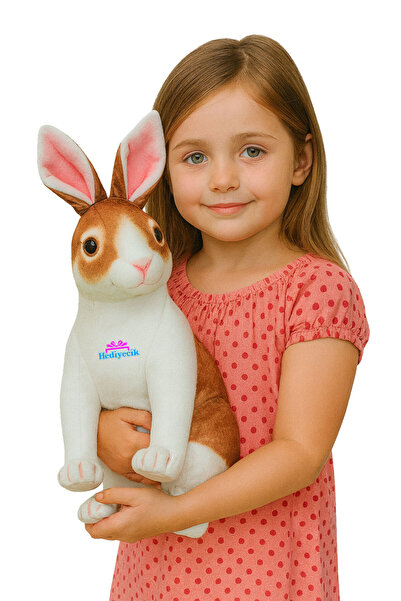 hediyecik Realistic Looking Plush Toy Rabbit 40 cm