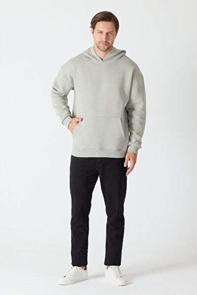 Windy Island Ανδρικό φούτερ oversized 100% βαμβακερό με μαλακή υφή Basic K με κουκούλα