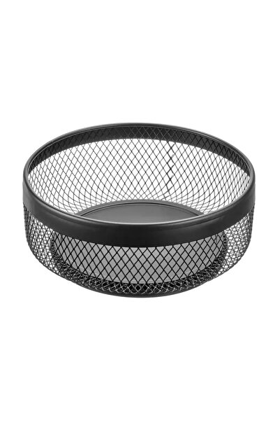 ACE Interdesign Metal OrganizerI Spinner (Black, 23.5 x 23.5 x 9 cm)