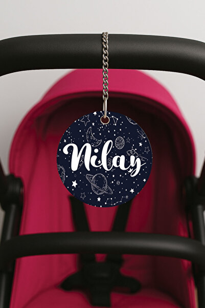 Cekuonline زخرفة مطبوعة على شكل حزام من البليكسي لعربة الأطفال - 10×10 سم كتابة الاسم 54