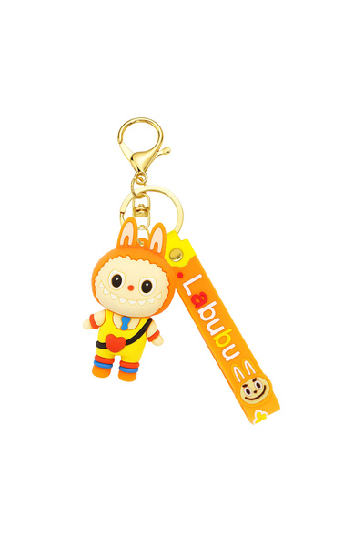AGC Labubu Cute Rabbit Keychain with Silicone Strap - 7cm Character Design