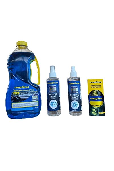 Goodyear Araç Bakım Seti (Cam Suyu 1.8L + Buğu Önleyici + Buz Çözücü + Klima ...