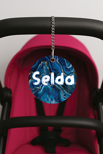 Cekuonline زخرفة مطبوعة على شكل حزام من البليكسي لعربة الأطفال - 10x10 سم NAMESURNAME-90