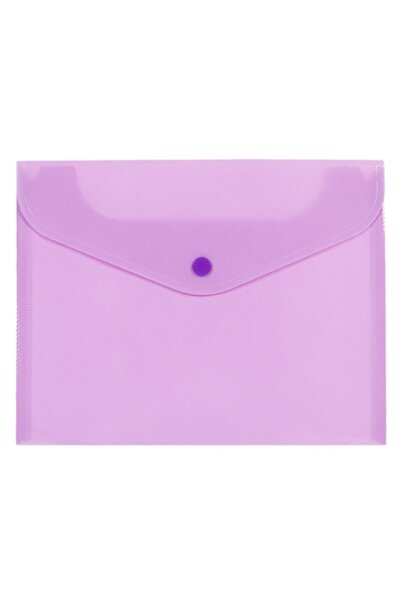 SHOPIENS A5 Document Folder, Plastic, Prong Fastener, Lilac, MYONNA