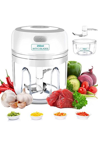 Onuvio Mini Electric Chopper Set, Cordless, USB, Large Capacity, 3 Blades, Onuvio™