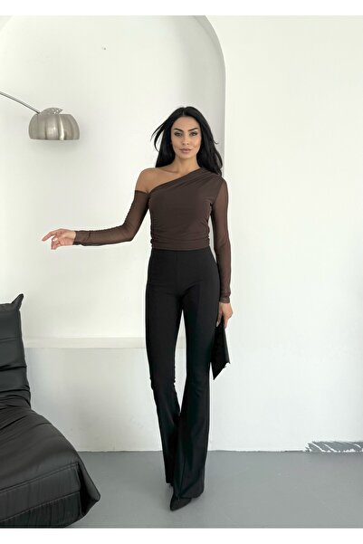 NOA LİNE Women's Off Shoulder Long Sleeve Blouse 0029